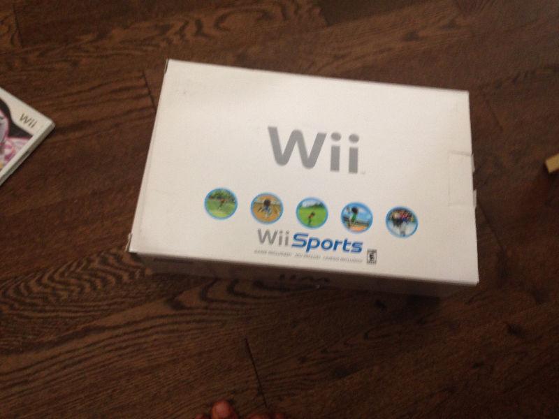 Wii with games and controllers