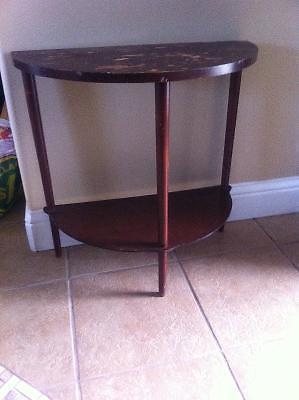 Solid Wood Half Moon Table