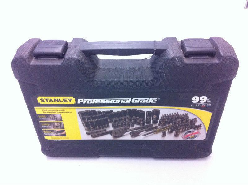 NEW - Stanley 99-Piece Professional Black Chrome Socket Set!