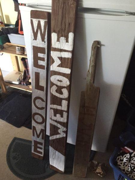 Drift wood signs - hand painted