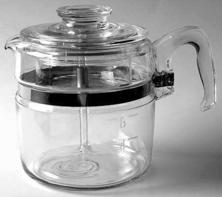 Vintage Pyrex Glass Flameware 6 Cup Percolator Coffee Pot 7756B
