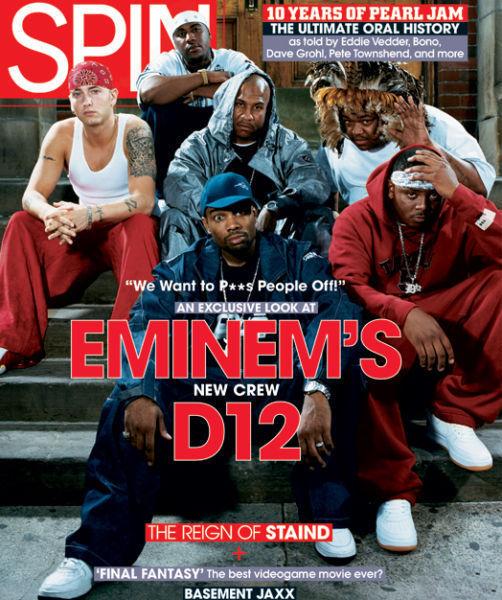 Spin magazine Eminem D-12 Aug. 2001 issue, Devil's Night hip hop