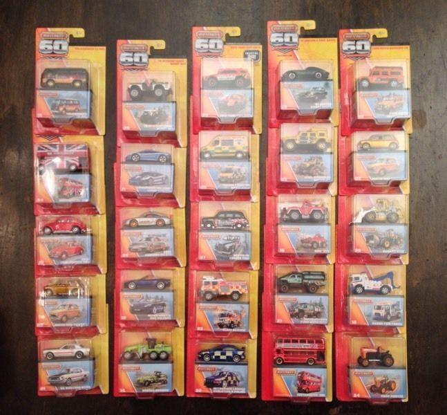 1:64 MATCHBOX 60th Anniversary Collection 24 Cars MIB