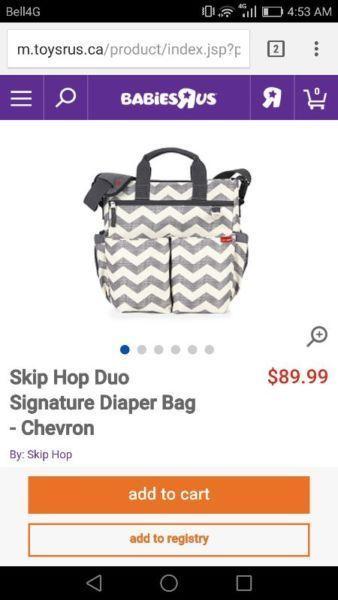 Skiphop duo signature diaper bag