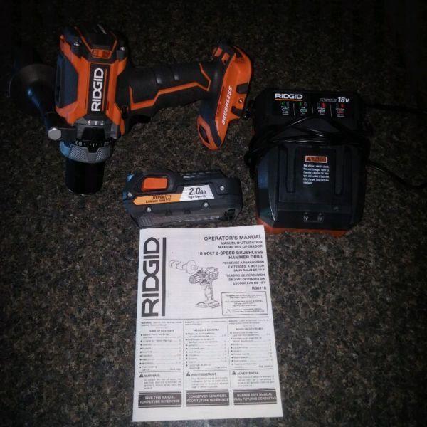 18v brushless ridgid hammer drill