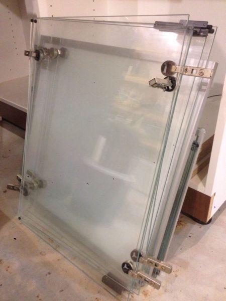 Glass doors with hinges