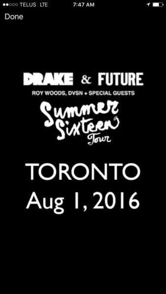 Drake tickets August 1st