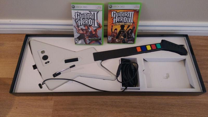 XBOX 360 - Guitar Hero II and III