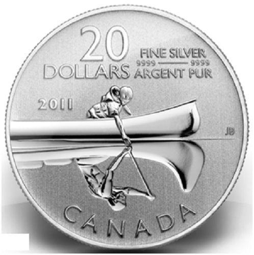 $20 Fine Silver Coin - Canoe (2011)