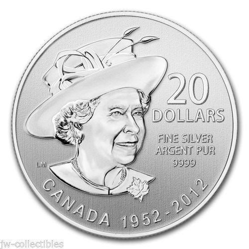 2012 $20 for $20 Queen's Diamond Jubilee fine silver coin