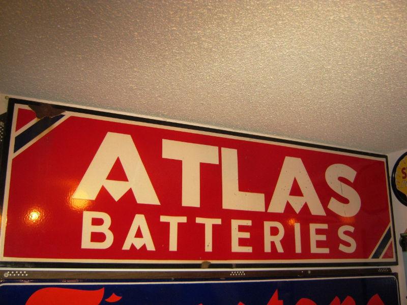 Vintage Atlas Batteries Sign