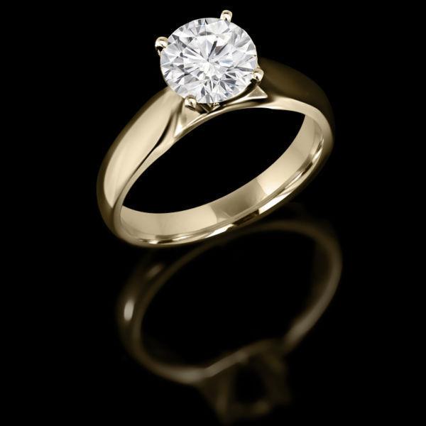 Bague de fiançailles 1.50CT Round diamond engagement ring