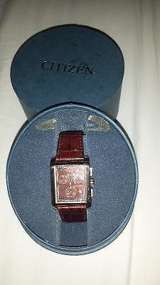 citizen eco drive H501 square rose gold unisex watch new in box