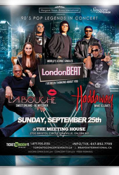 90's Legends in Concert : Haddaway, LondonBeat and Labouche