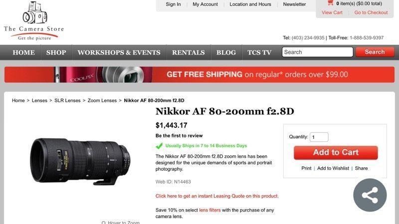 Nikon AF 80-200mm f/2.8D ED Mint Condition