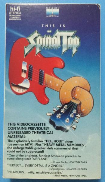 This is Spinal Tap VHS rock heavy metal documentary