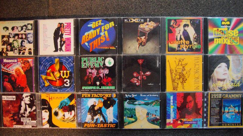 Plusieurs CD de musique des années 1985 à 1990