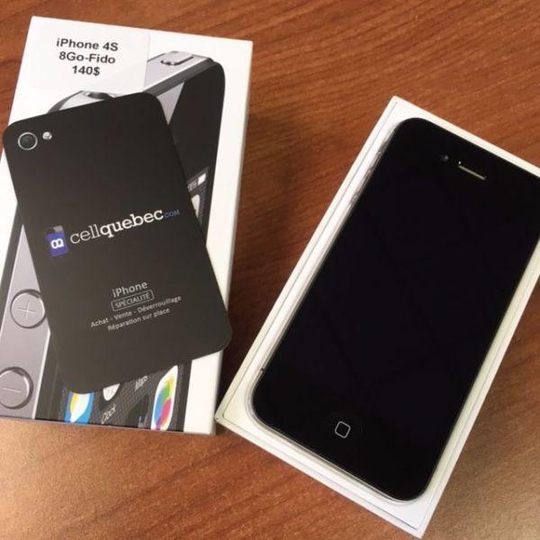 Apple iPhone 4S 8go noir pour FIDO - USAGÉ CLEAN