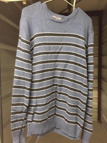 Old Navy Men's Striped Blue Sweater For Sale