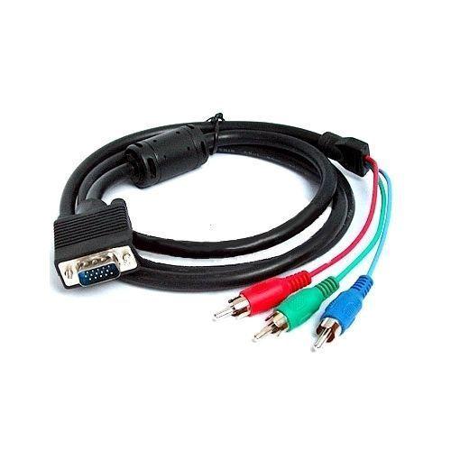 Câble 5' 1.5M VGA (mâle) à 3 RCA (M) (R,G,B) HDTV YYYY