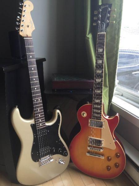 Fender Stratocaster et Gibson Les Paul Standard USA Echange/trad