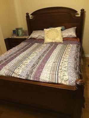 Moving sale-Queen Bed Set, Breakfast table, TV stand, Tread Mill