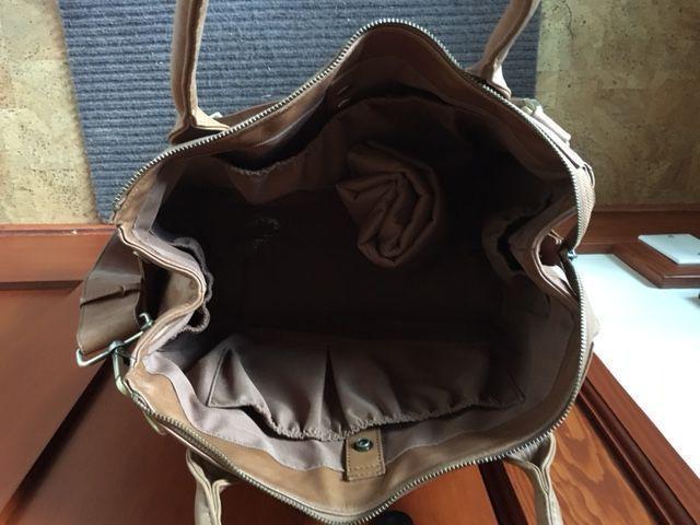 Oemi Leather Diaper Bag