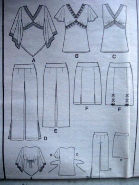 TOPS, PANTS AND SKIRT PATTERN FOR SIZE 18W TO 24W