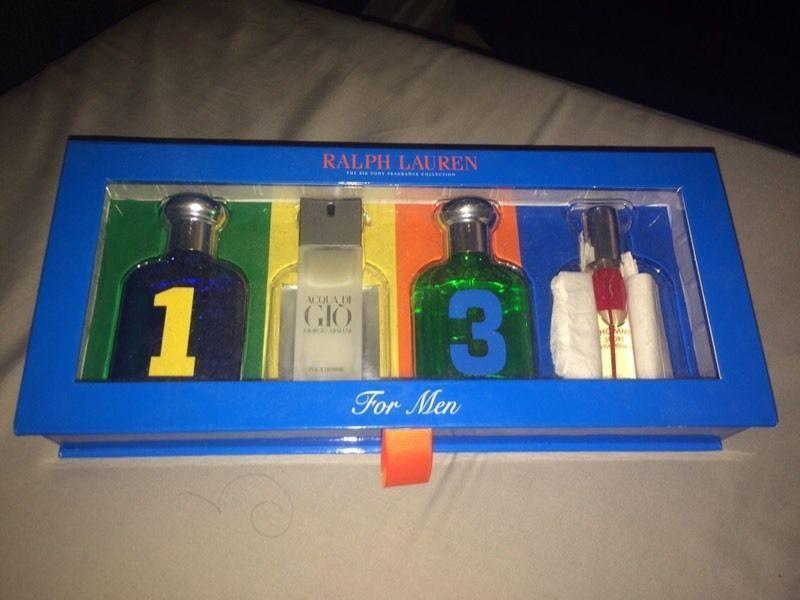 Set of 4 Perfumes For Men - Ralph Lauren, Giorgio Armani, YSL