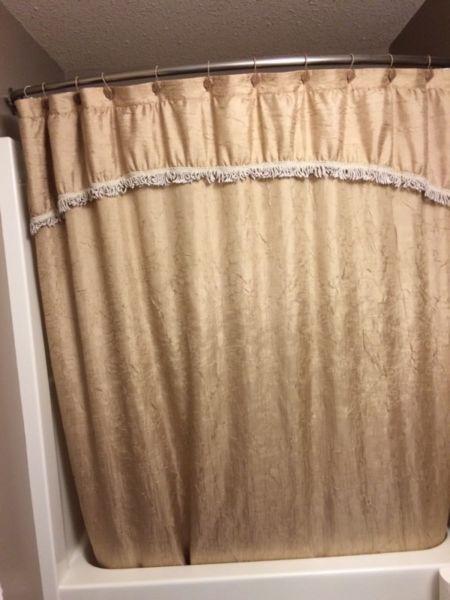 Fabric Shower Curtain and liner