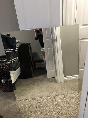 Two brand new frameless mirrors for sale