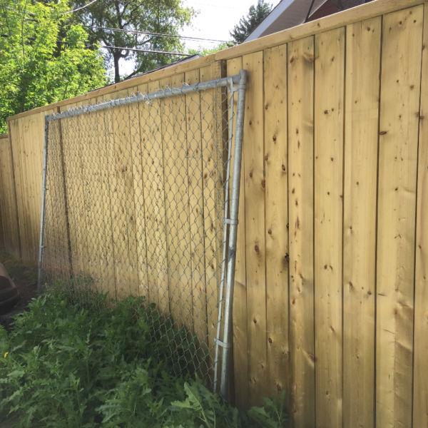 chainlink fence section