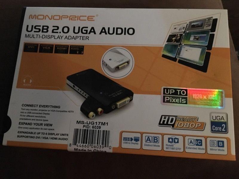 Monoprice USB 2.0 UGA audio multi display adapter