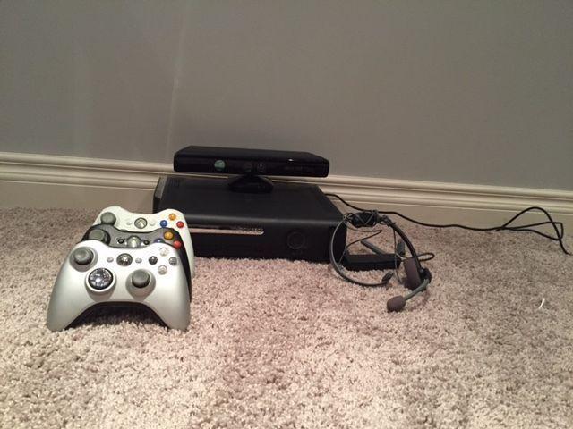 Xbox 360 with 3 wireless controllers