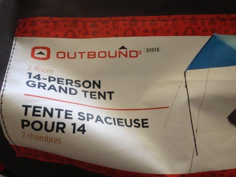 REDUCED!! Brand New GRAND LARGE 14 person Outbound TENT-has 2 ro