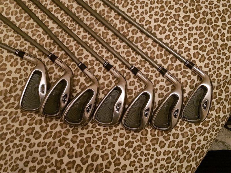 LH TaylorMade R7 irons, 5-9, PW and AW