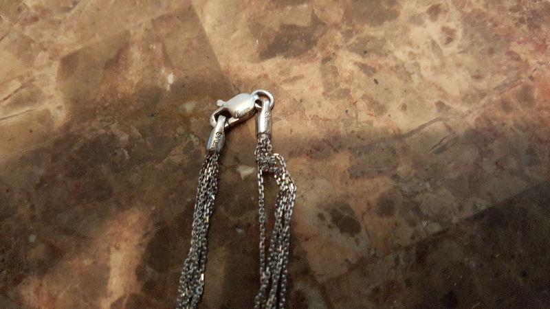 White gold 14 ring and necklace