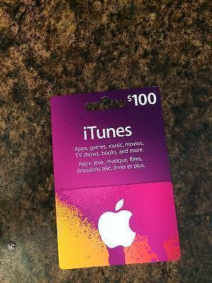 iTunes gift card 100$