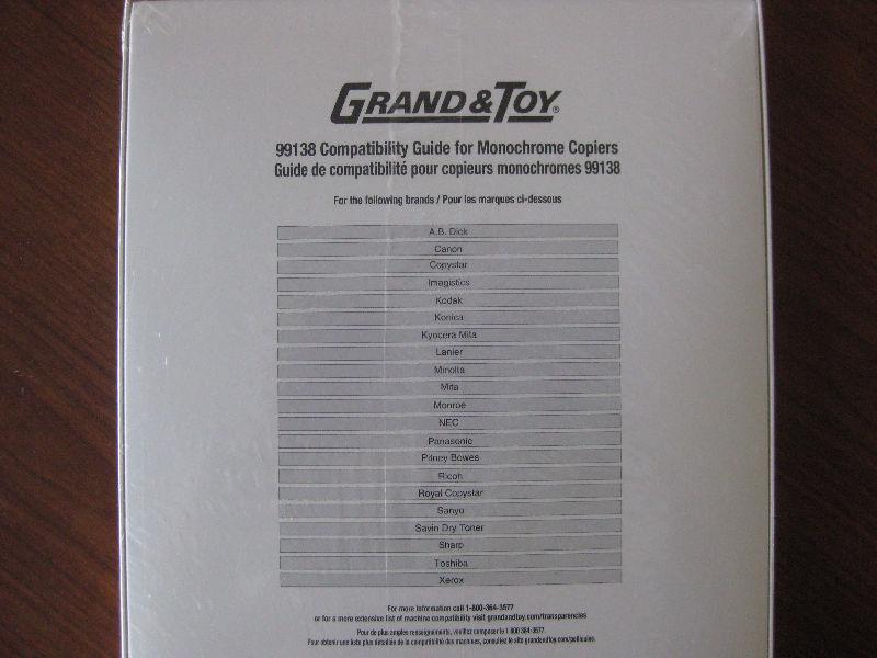 Transparency Film*100 Sheets, Grand & Toy*