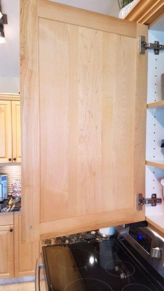 Solid Maple raised panel Doors and drawers