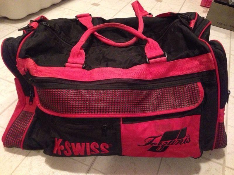 K-Swiss Red & Black Duffel Bag
