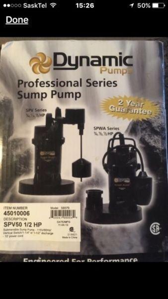 New Sump pump $40