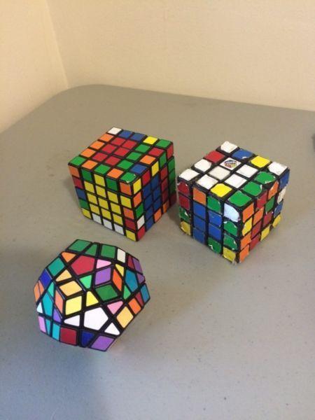 Assorted Rubik's cubes