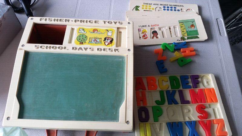 Old fisher price portable chalk board