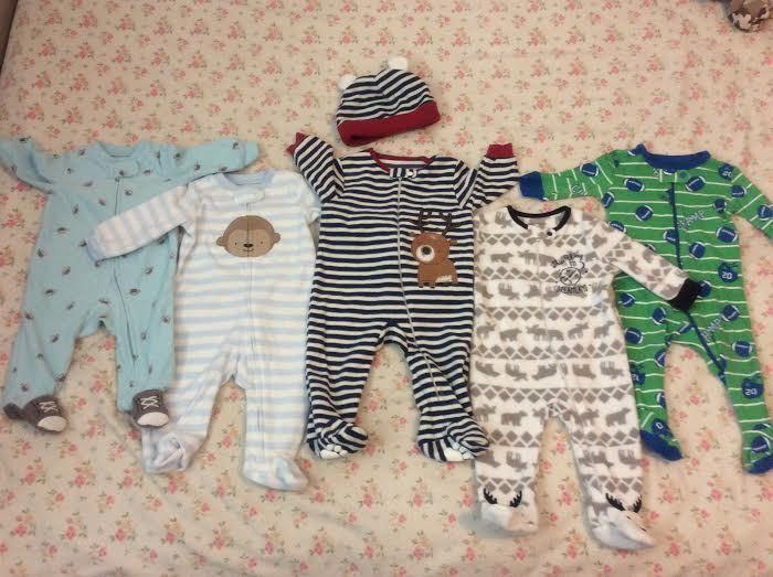 Excellent condition baby boy sleepers 3-6 months