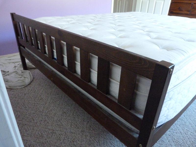 Queen Bed Frame and Sealy Mattress