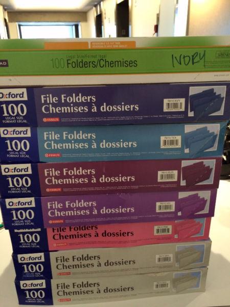 Legal size folders