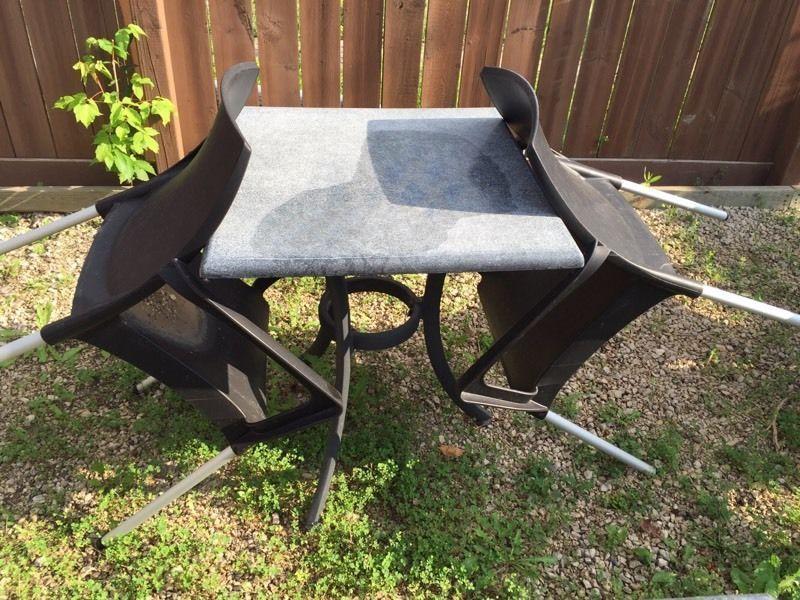 Patio table and chair
