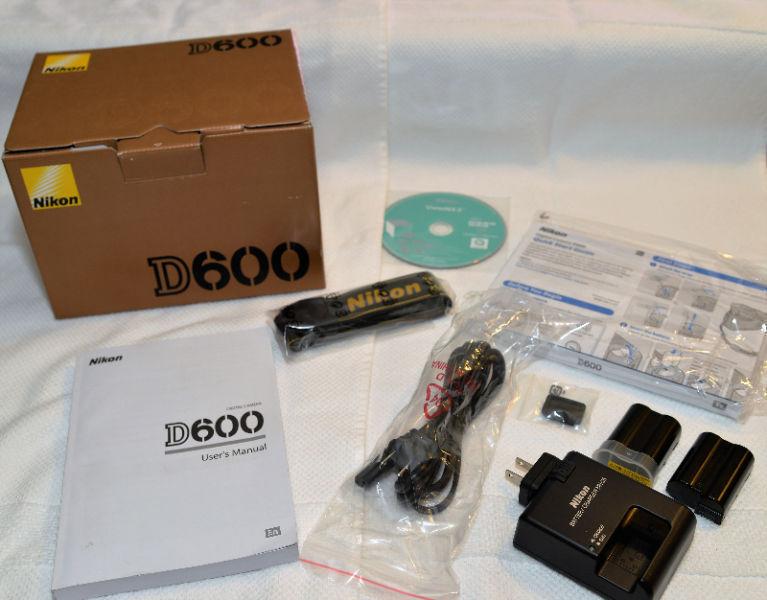 Nikon D600 boxed with original accessories