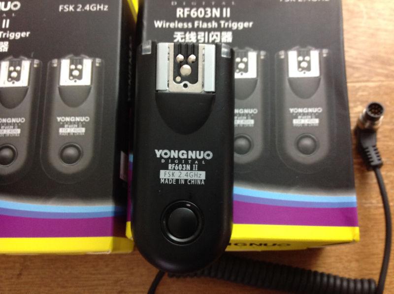 3x Yongnuo RF 603N II Wireless flash trigger for Nikon